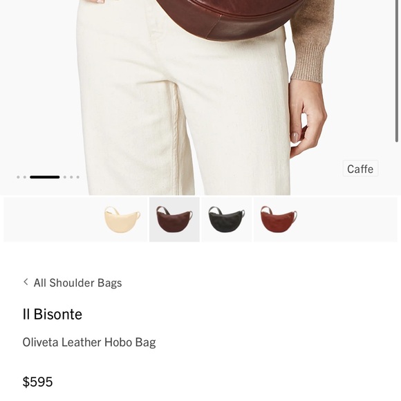 Il Bisonte Oliveta Leather Hobo Bag Caffe - Picture 14 of 14